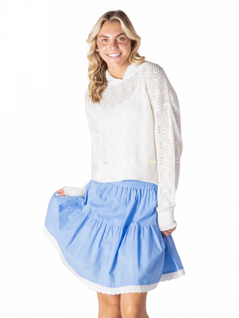 Azure Blue Tiered Skirt
