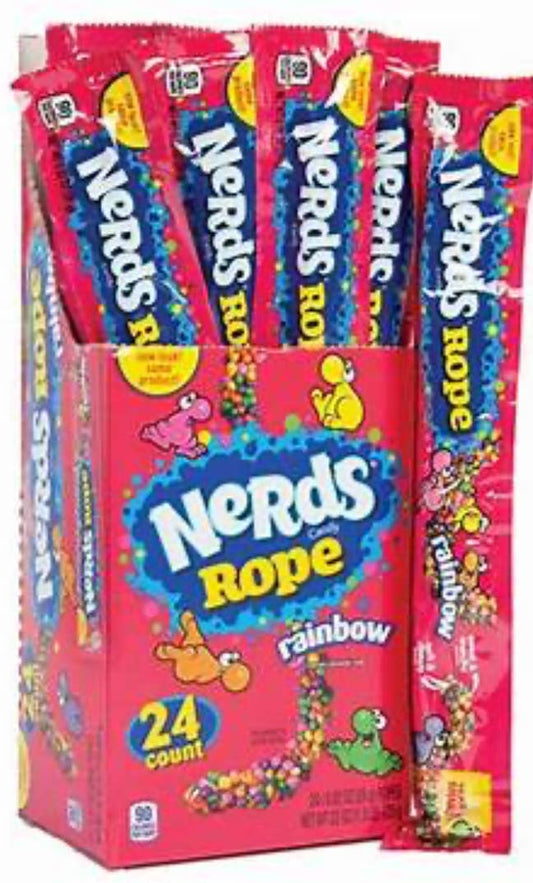 NERDS Rope Clusters Original Rainbow display box with individually wrapped chewy gummy clusters. Available in 8oz and 16oz sizes.