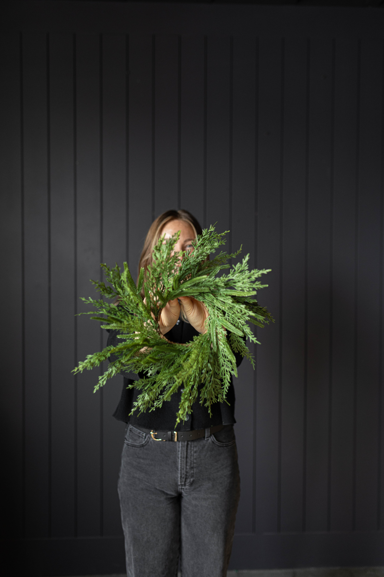 Norfolk & Cypress Mixed Real Touch Wreath - 14"