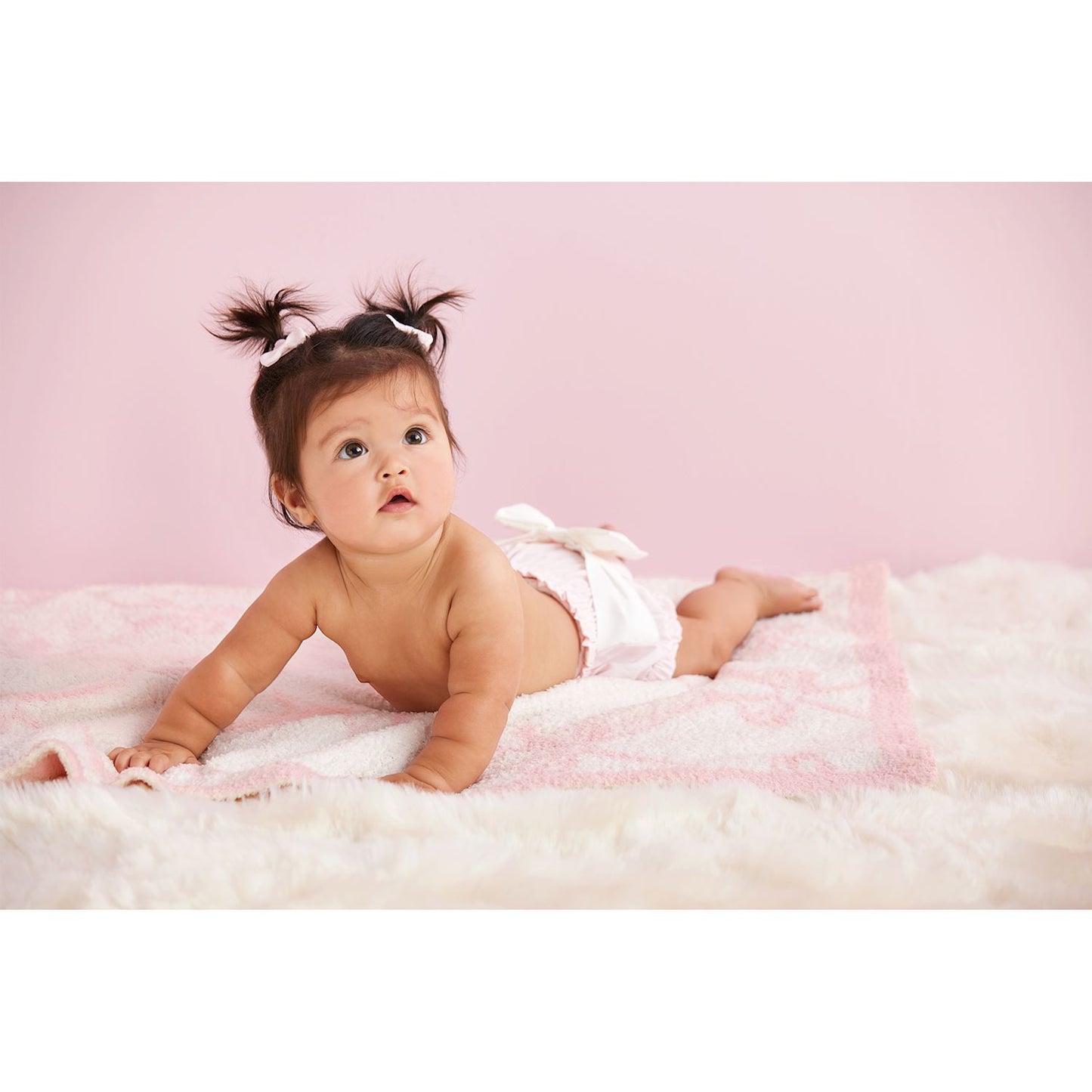 Cotton Poplin Diaper Cover with contrast bow, available in sizes 0-24 months.