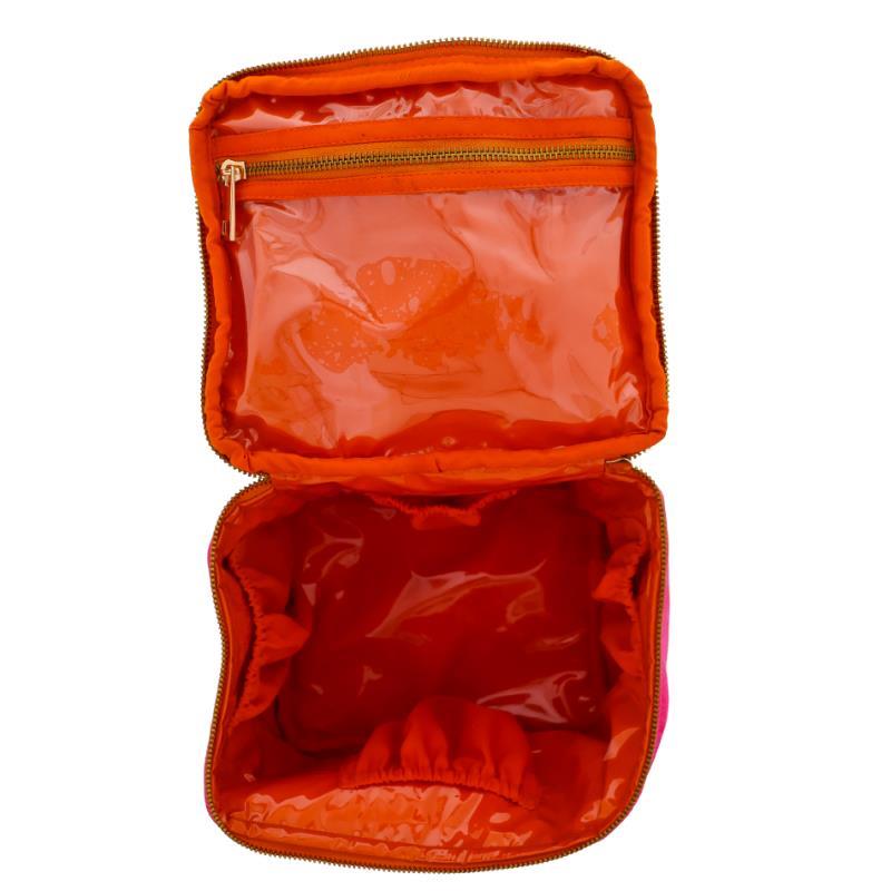 Hot Pink Cube Zipper Pouch