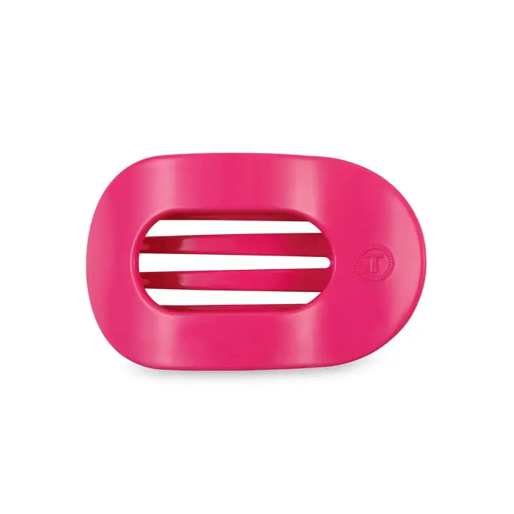 Bright pink rectangular soap dish with rounded edges and three drainage slats. Available in small, medium, and large sizes.