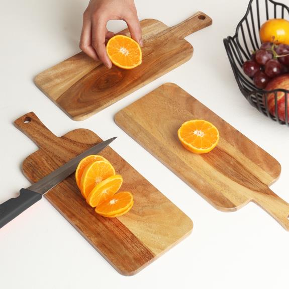 Acacia Wood Cutting and Serving Boards | Set of 3