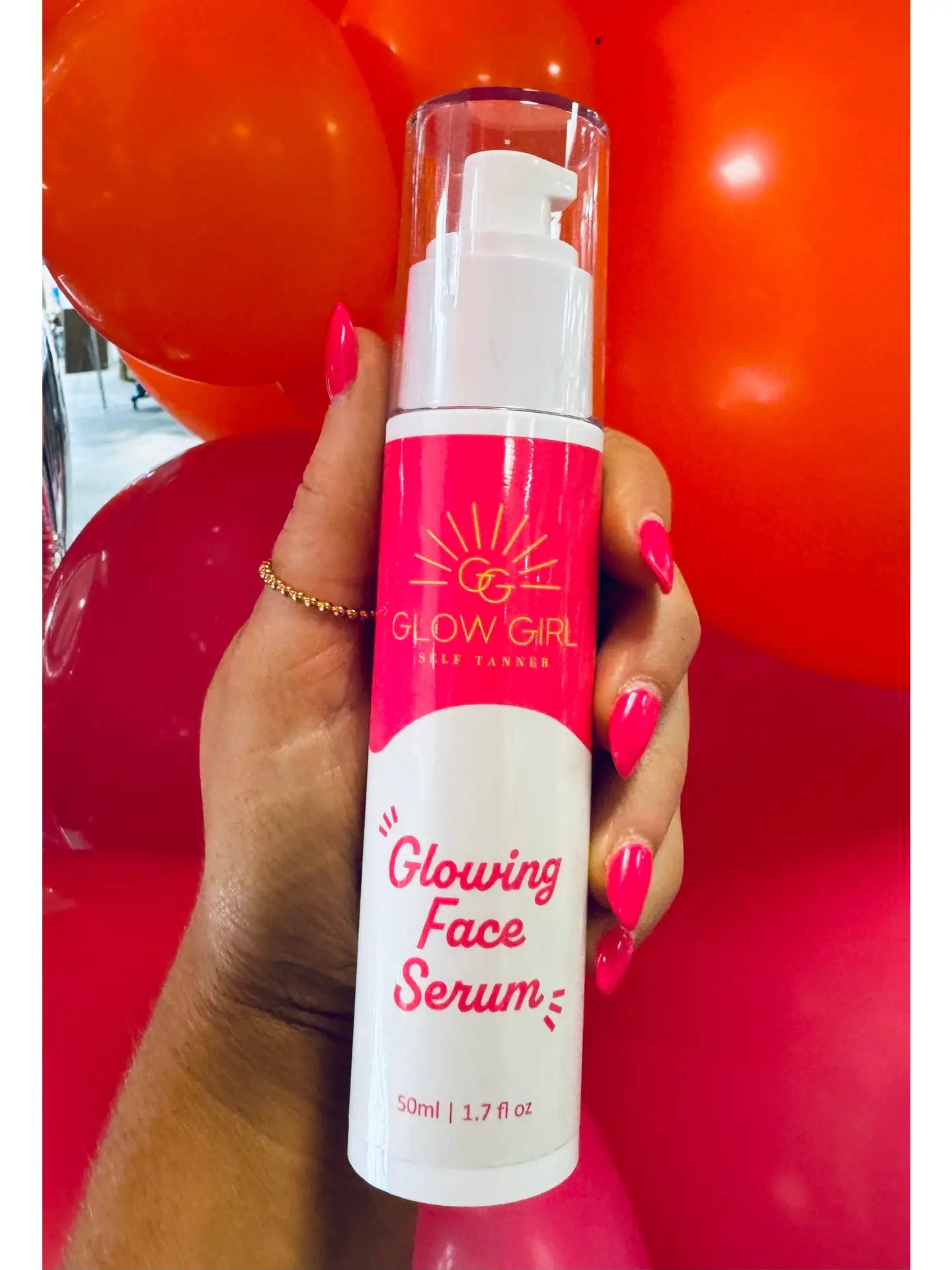 Glow Girl Glowing Face Serum, 50ml (1.7fl oz). Enhances natural glowing tan.