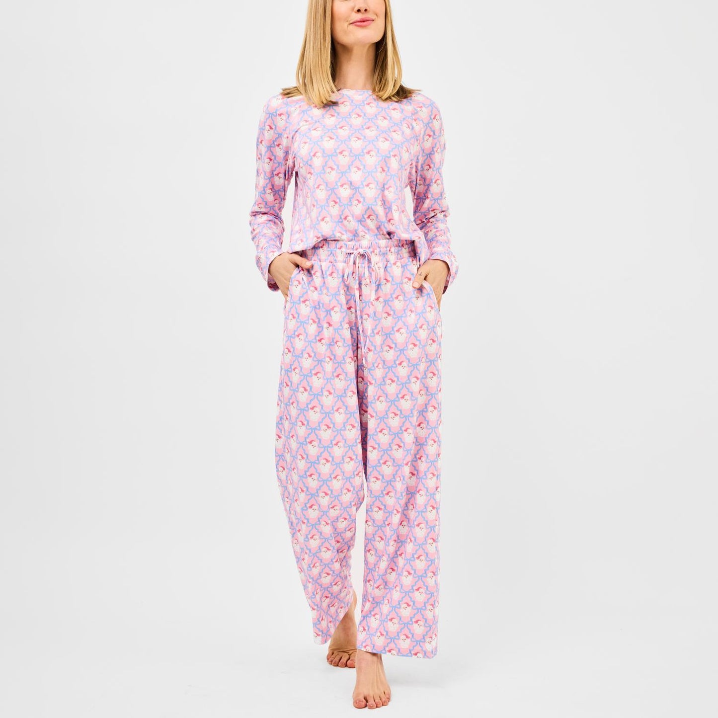 Annie Santa Baby Bows Pants Set