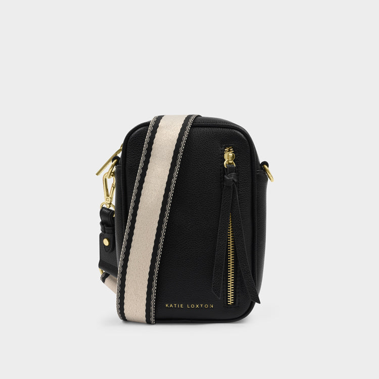 HALLIE SMALL CROSSBODY BAG | Black | 7 13/16" x 4 15/16" x 1 3/4"