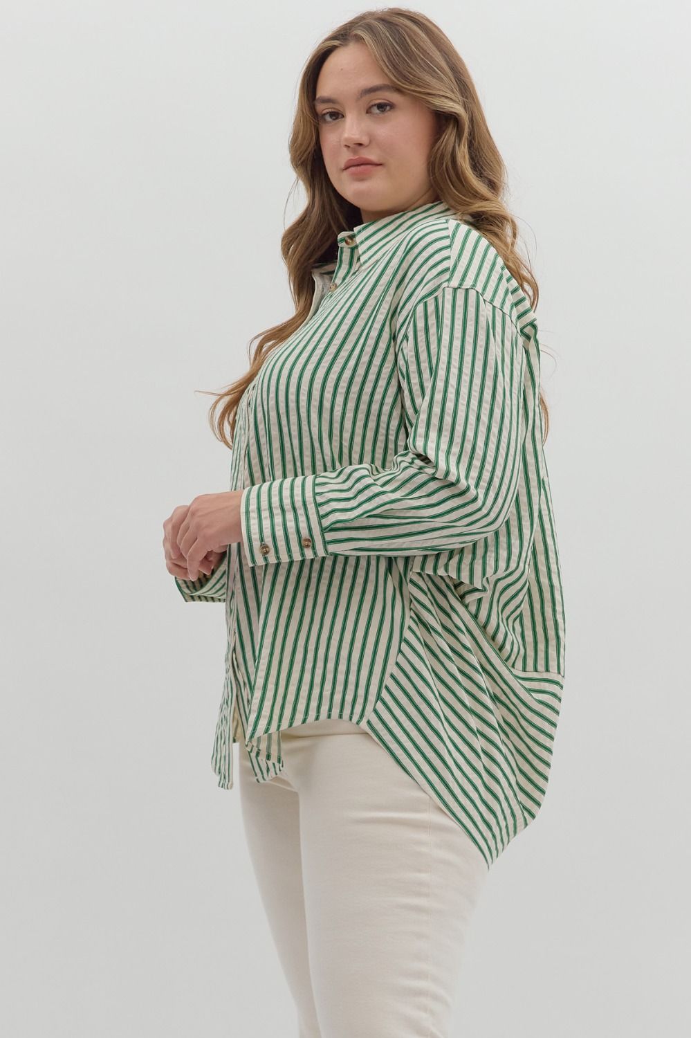 Trish Striped Button Down Shirt