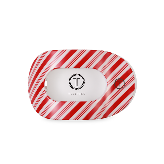 Flat Round Hair Clip | Candy Cane Crush