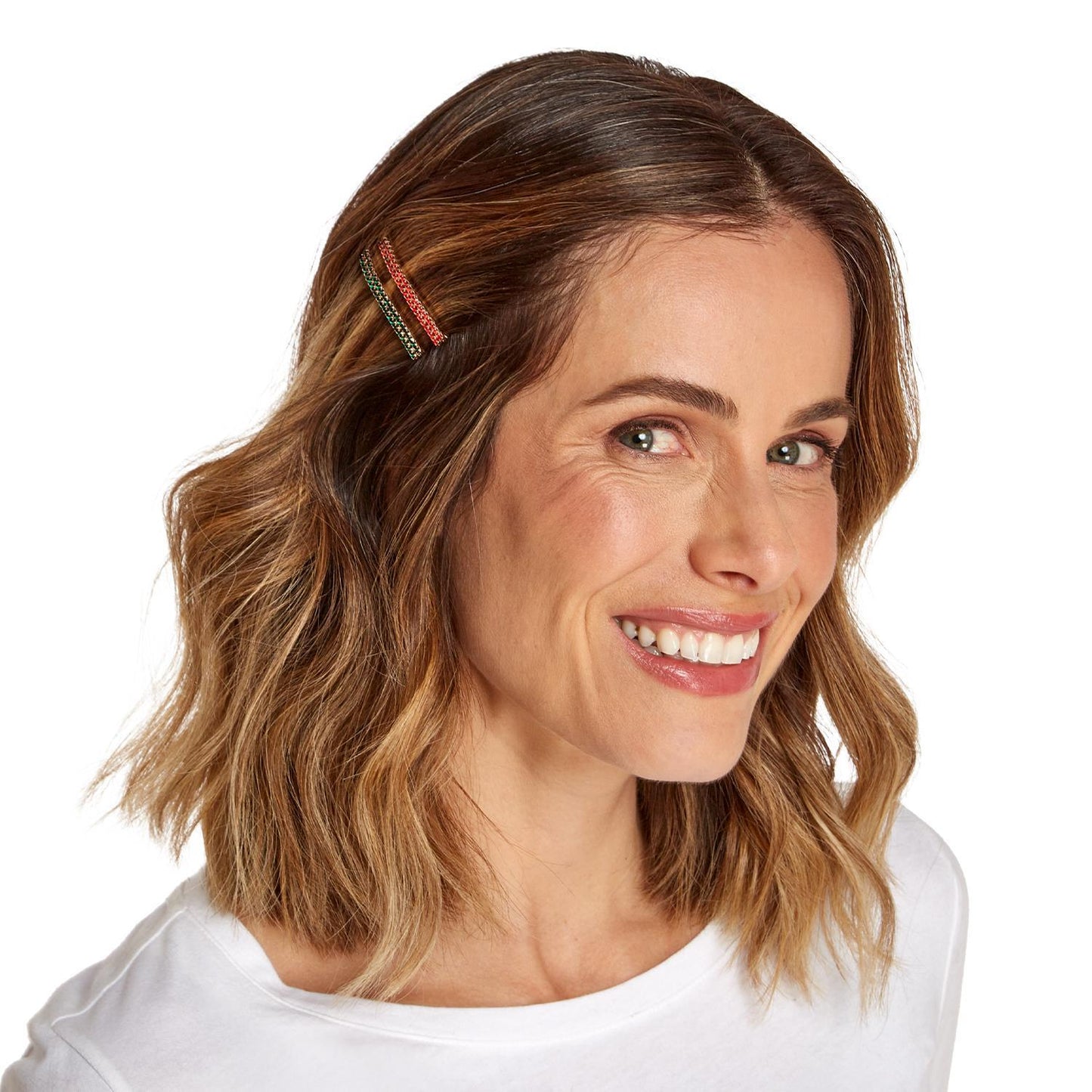 Rhinestone Hair Pin, colorful design. Available in small and medium sizes.