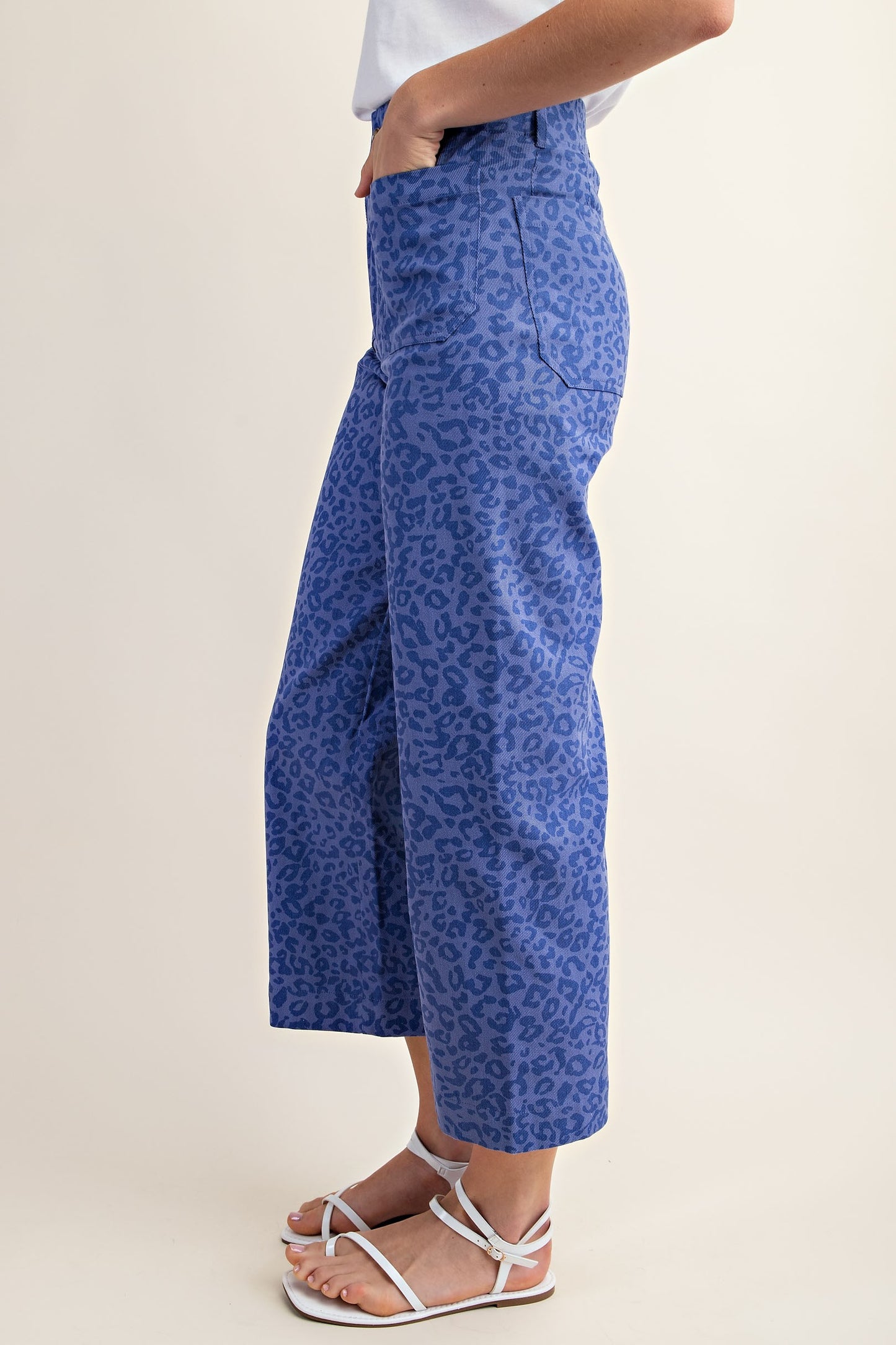 Leopard Print Pants with Pockets