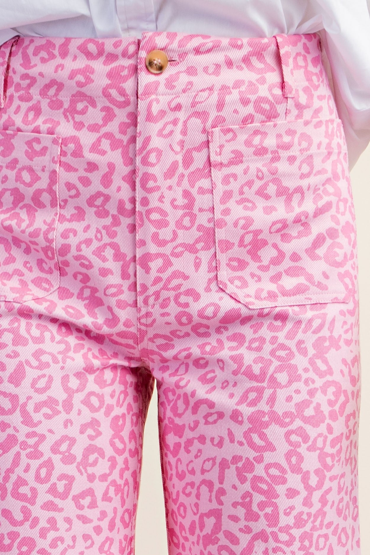 Leopard Print Pants with Pockets