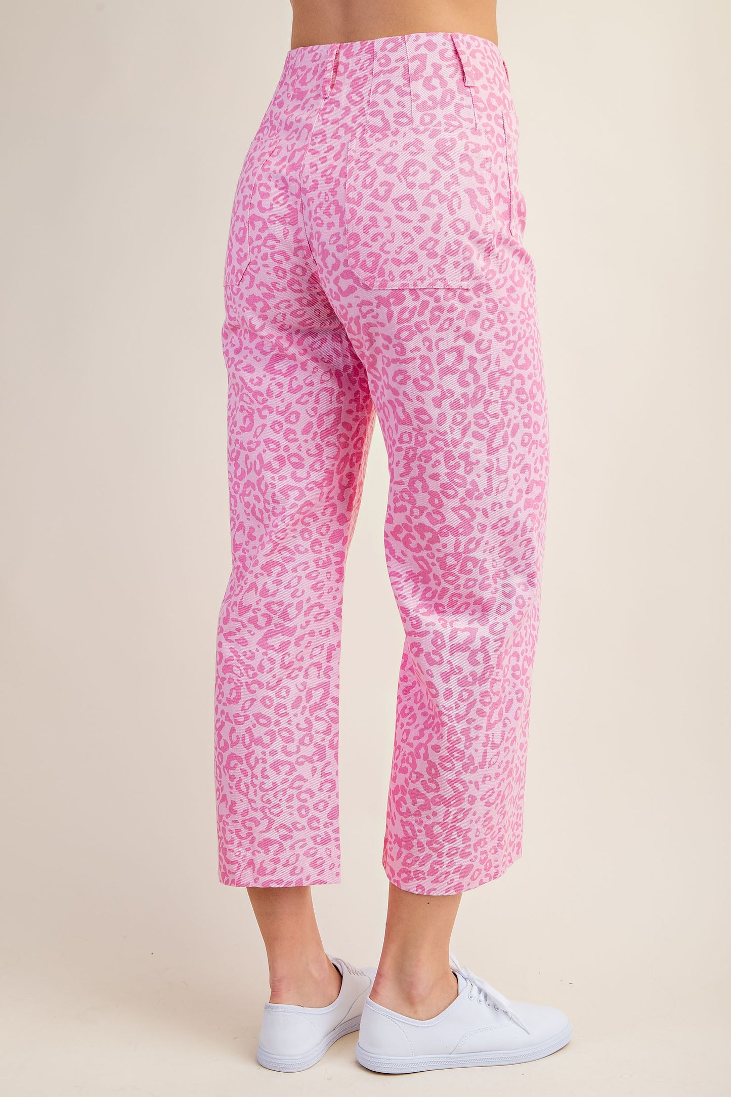 Leopard Print Pants with Pockets