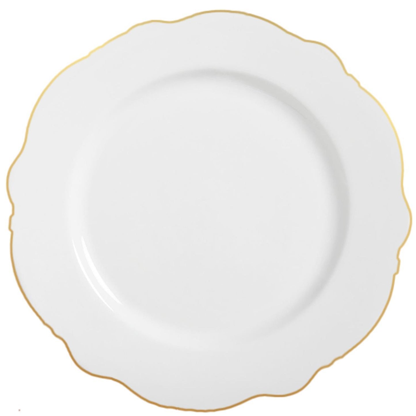 Gold Scalloped Rim Appetizer Plate