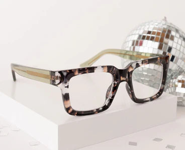 Peepers Progressives - Spotlight chunky square frames in tortoiseshell with blue light filtering lenses. Available in multiple sizes.