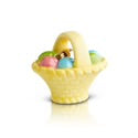 A Tisket, A Tasket Minis: small yellow handled basket with colorful candies or eggs, available in mini size.