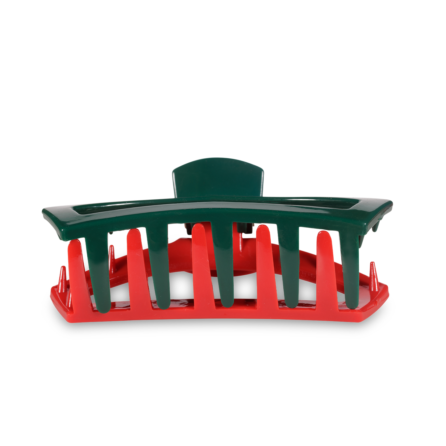 Open | Red and Green | Large Hair Clip