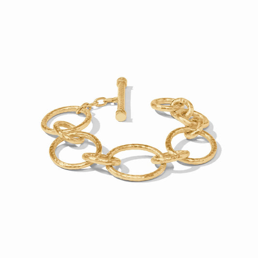 Catalina Light Link Bracelet with large, textured oval links and a toggle clasp. Available in multiple sizes.