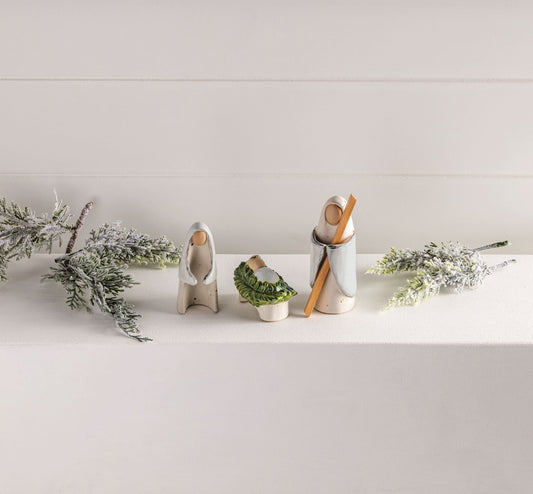 Farm Christmas Ceramic Nativity Set