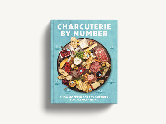 Charcuterie by Number: Showstopping Boards & Recipes" cookbook; available in hardcover, 8.5 x 10 inches.