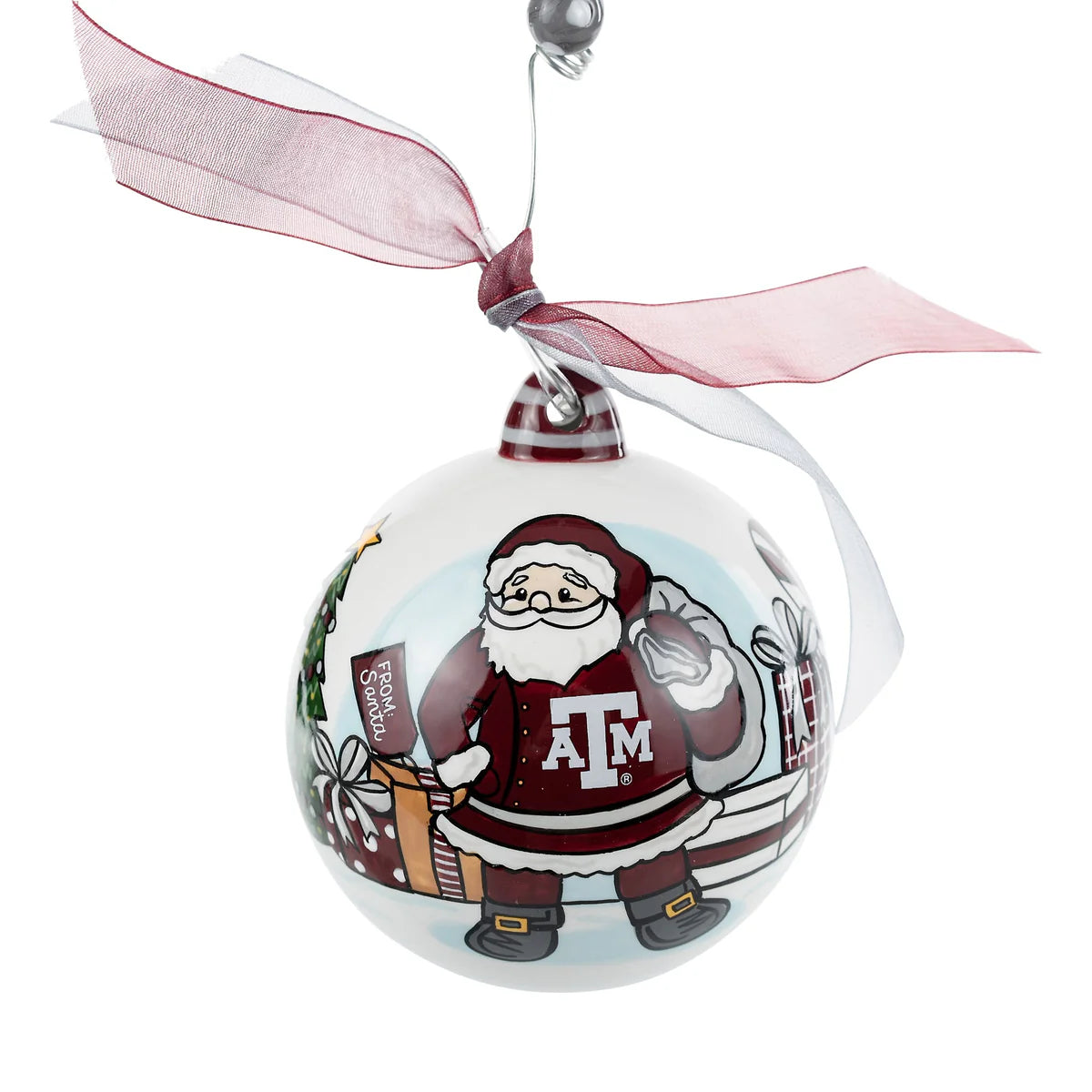 Merry Christmas Texas A&M Santa Ornament