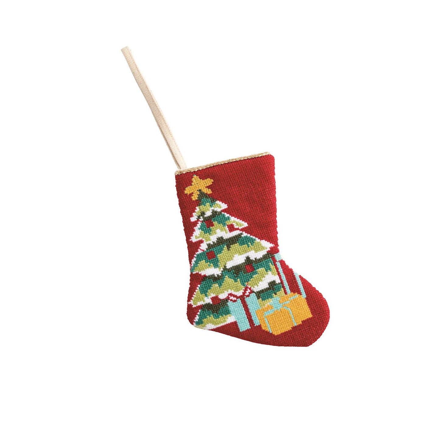 Mini Needlepoint Stocking Ornaments