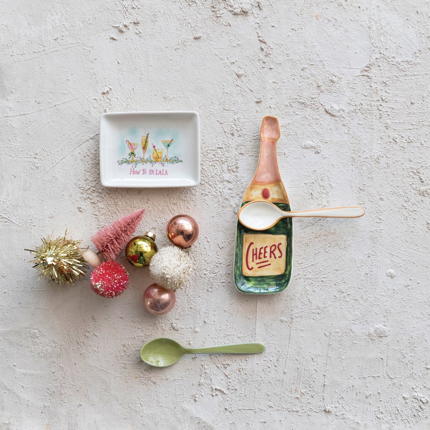 Stoneware Champagne Bottle Shaped Dish