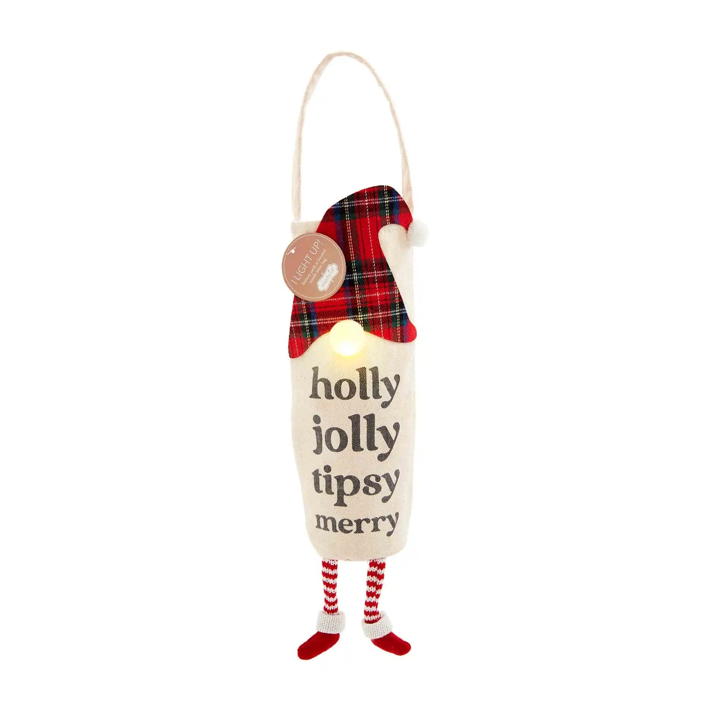 Light-Up Christmas Wine Bags