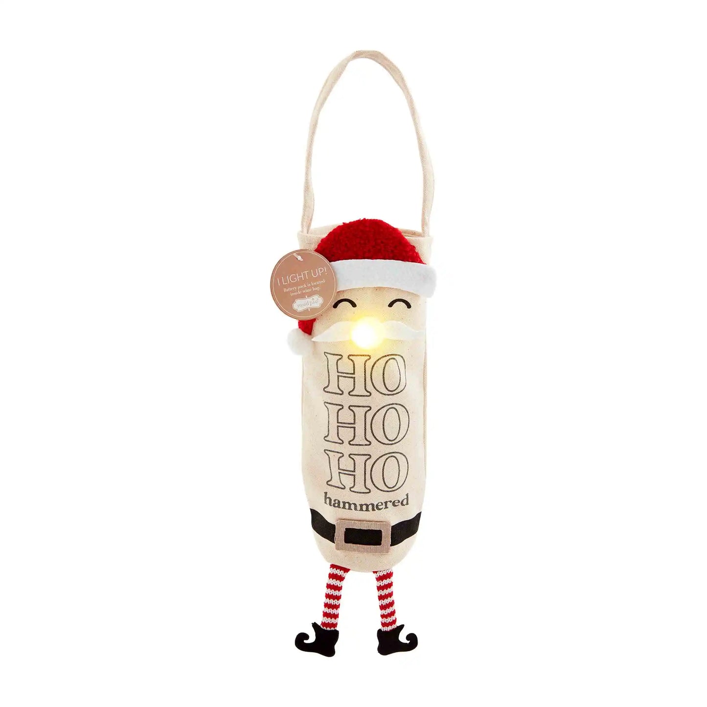 Light-Up Christmas Wine Bags