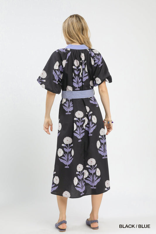 Carol Floral Print Midi Dress