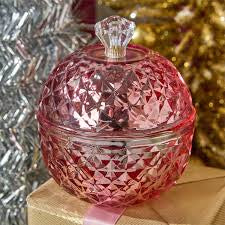 Metallic Ornament Filled Candle