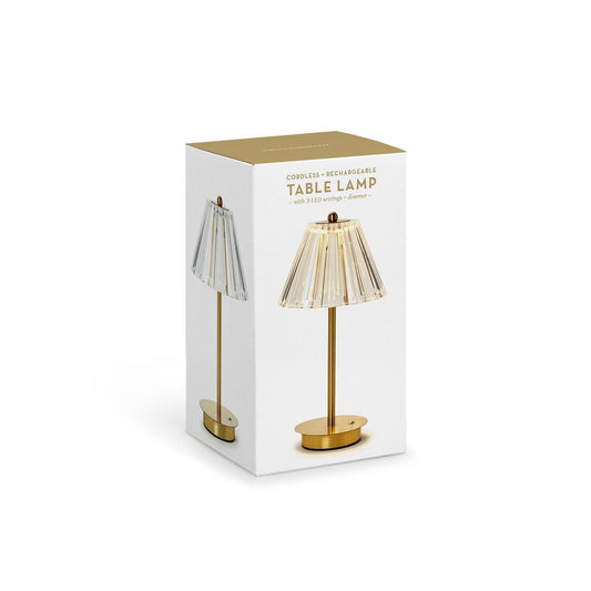 LED Portable Cordless Table Lamp with Acrylic Shade in Gift Box