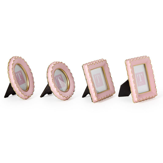 Pink Scalloped Mini Photo Frame