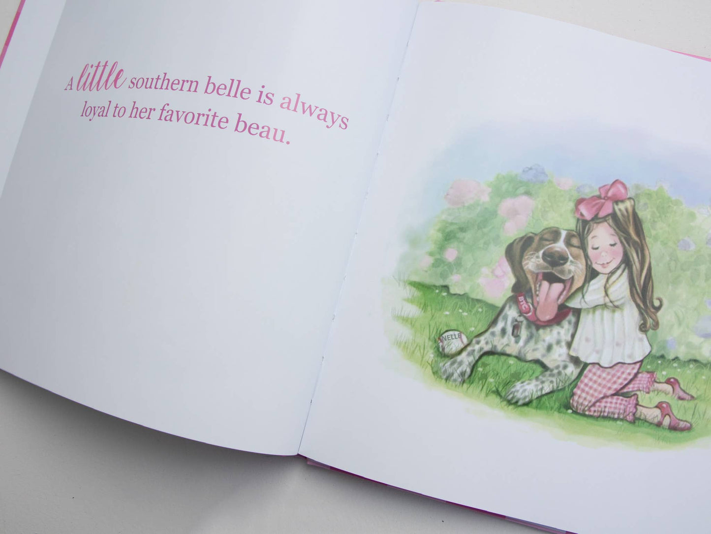 The Little Southern Belle book with pink text and illustrated cover. Available in standard size.