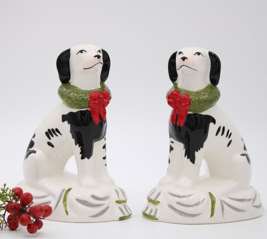 6" Ceramic Rufus Dog Figurine, Set of 2