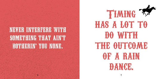 The Cowboy's Guide to Life book with cowboy wisdom quotes and a small cowboy silhouette. Available in standard size.