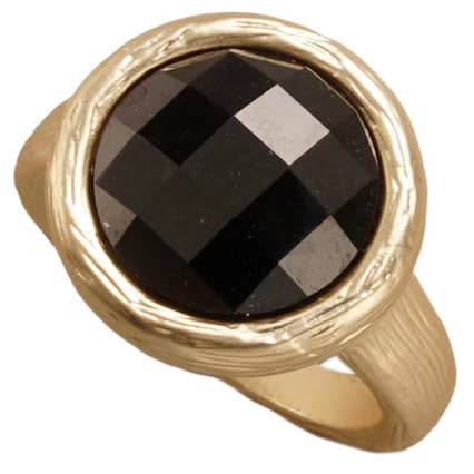 Mosey Jet Ring | Size 6