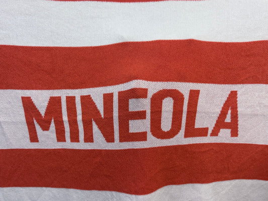 Knit Throw Orange and White Mineola