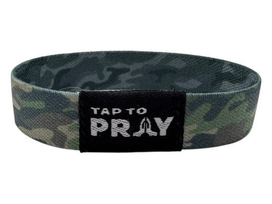 Tap To Pray™ Wristbands - Green & Charcoal Camo