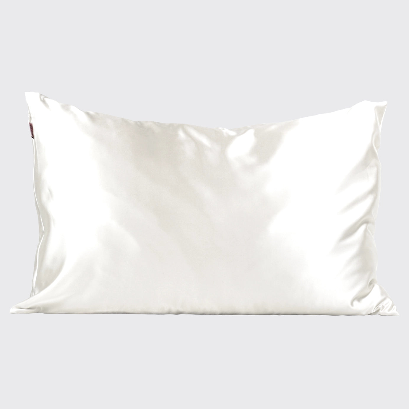 The Satin Pillowcase - Ivory features a smooth, shiny satin texture for a luxurious feel and glossy finish. Available in standard, queen, and king sizes.