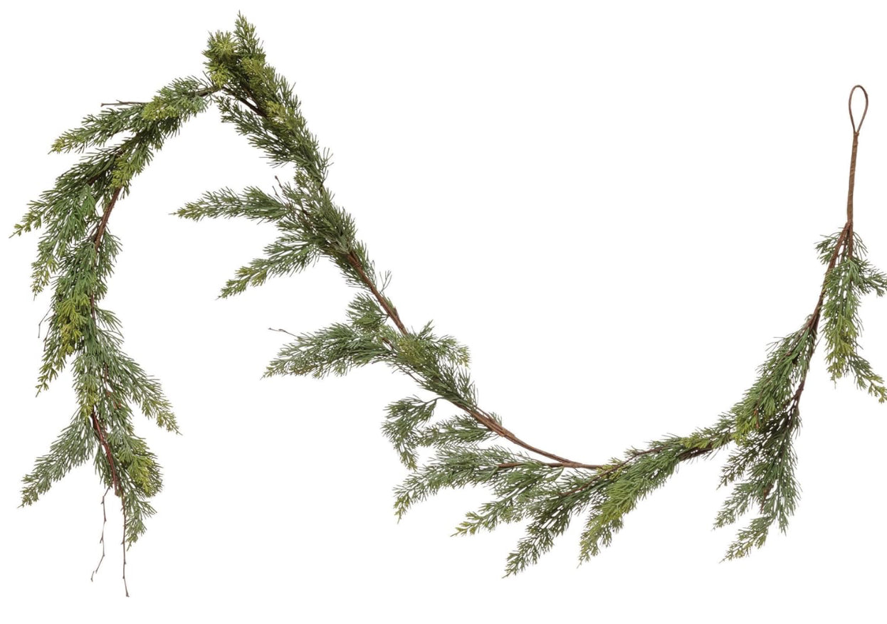 Faux Cedar Garland 72”L x 8”H