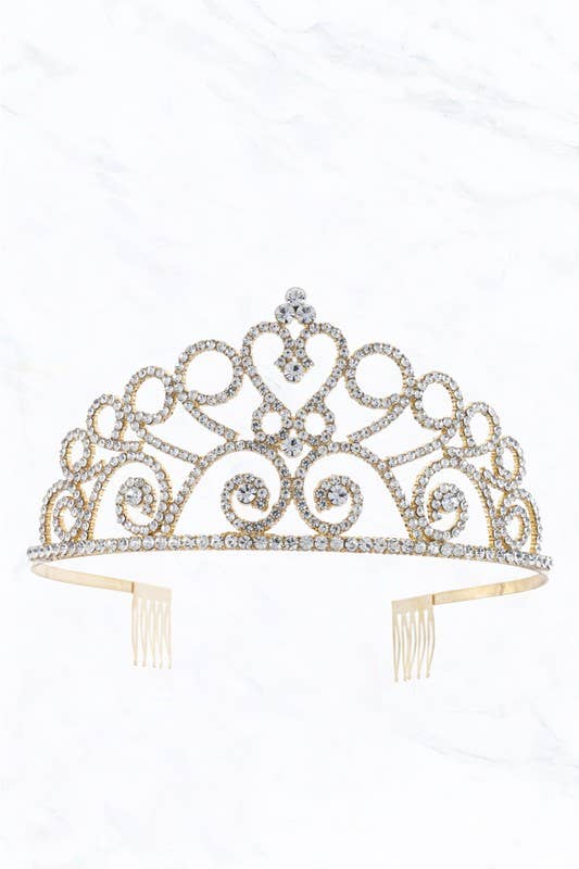 Elegant Crystal Tiara : Silver