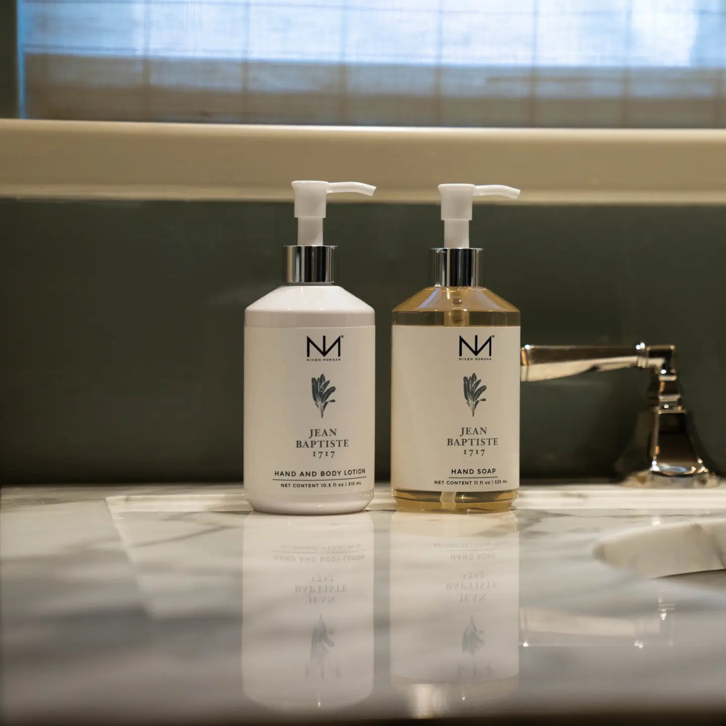 Jean Baptiste Hand and Body Lotion bottles: hand soap and aloe vera for dry skin. Available in 250ml and 500ml sizes.