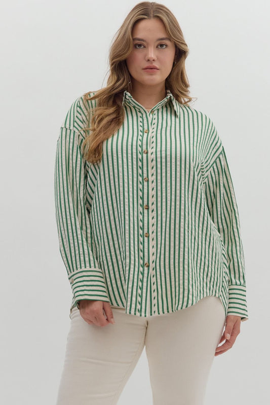 Trish Striped Button Down Shirt
