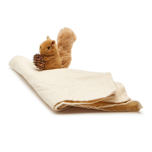 Festive Friends Squirrel Clip-on Ornament, plush with pinecone detail; available in one size.