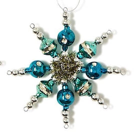 Snowflake Hand-Crafted Glass Beads Ornament