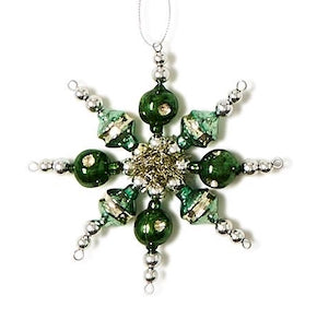 Snowflake Hand-Crafted Glass Beads Ornament