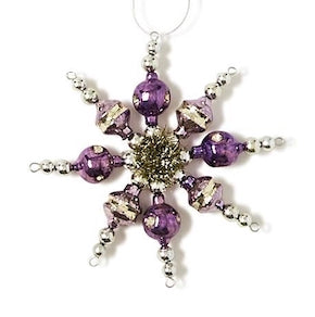 Snowflake Hand-Crafted Glass Beads Ornament