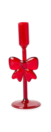 Set of 2 Bow Taper Candleholders