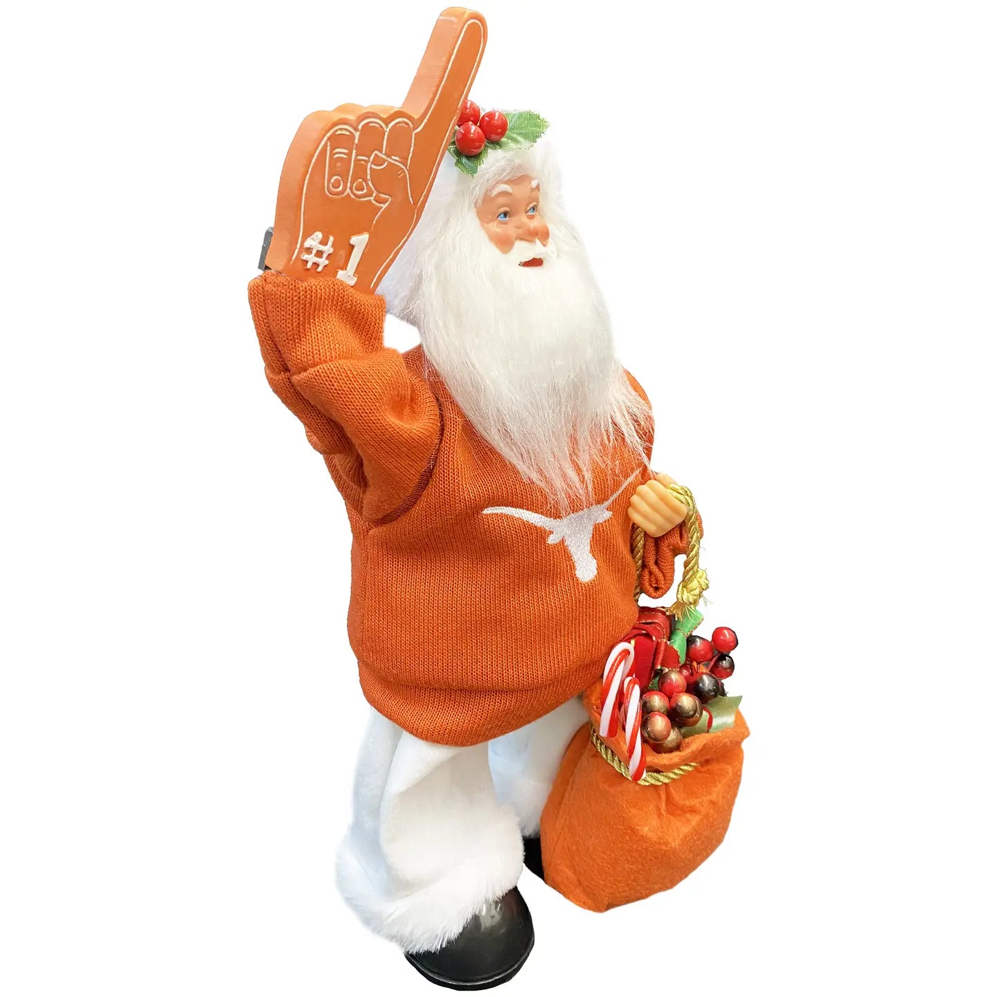 12" Texas Longhorns Animated/Musical Santa