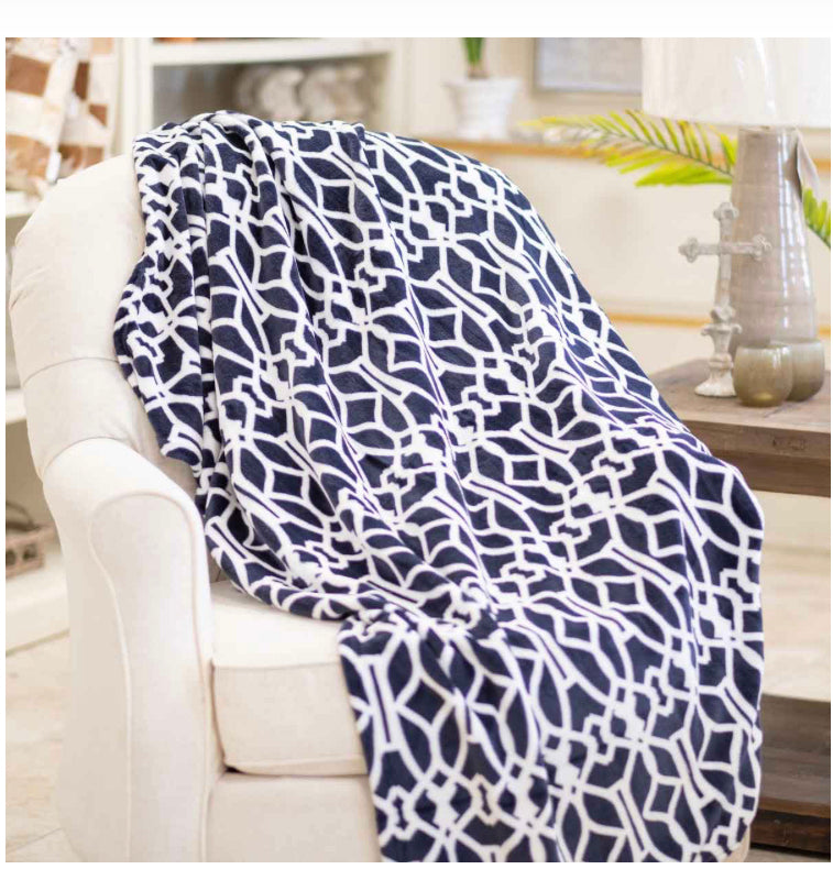 La Couronne Throw Pink/Aruba Blue/Lime